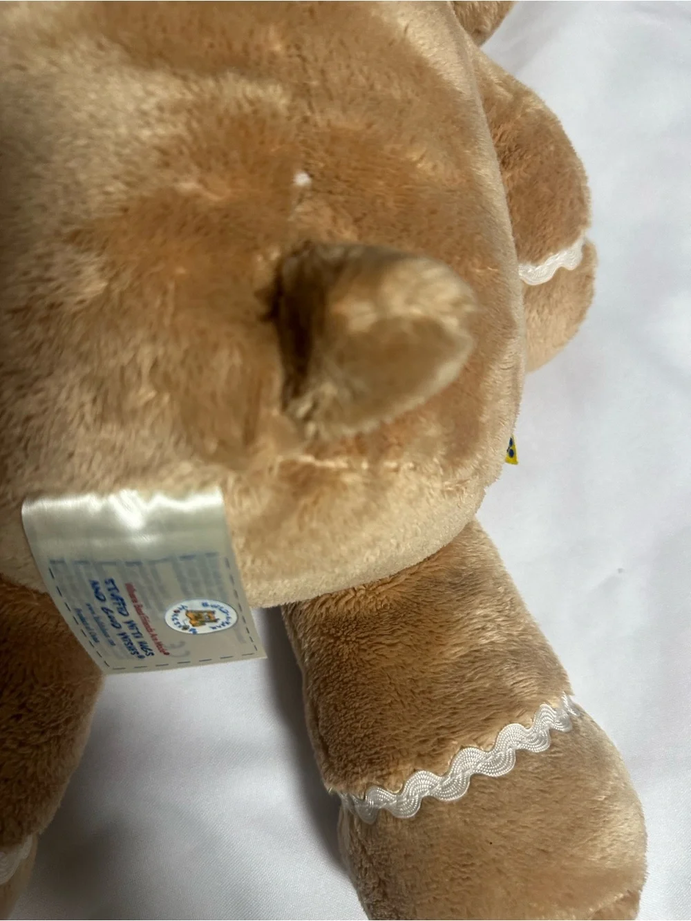 Build-A-Bear 2012 Brown Gingerbread hello kitty Cat Plush with Colorful Buttons